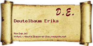 Deutelbaum Erika névjegykártya
